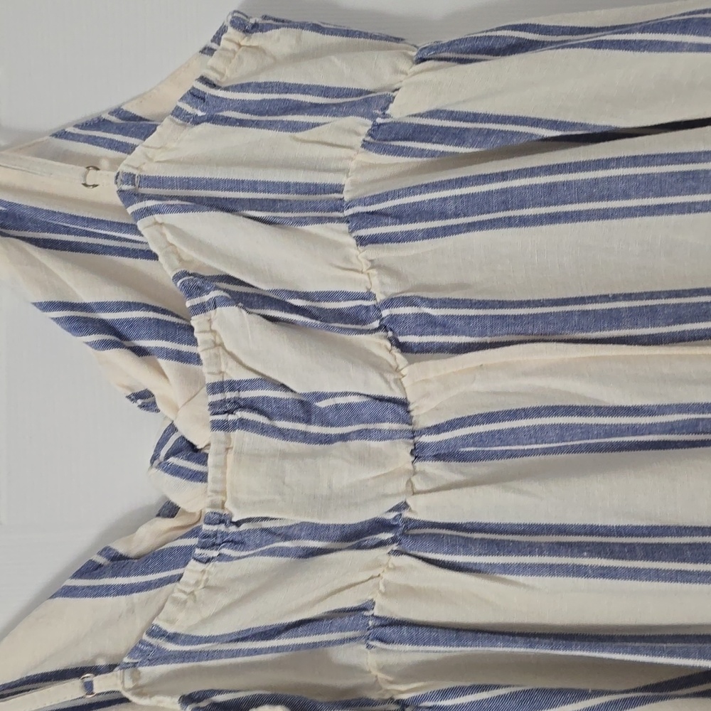Roxy Striped Blue and White Dress Sz Xl Nwt - Picture 5 of 8